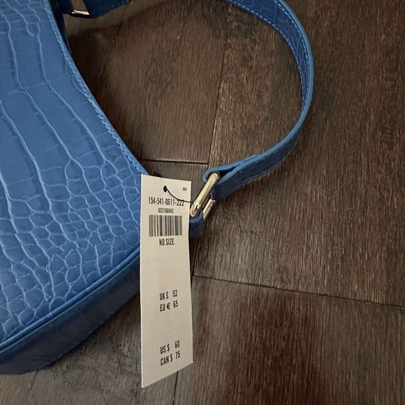 Abercrombie & Fitch- Blue Croc-Embossed small Handbag-NEW - Picture 8 of 11